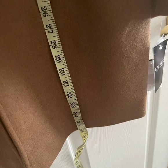 Lauren Ralph Women’s Tab Front Wool Blend Long Camel Coat Size 16 NWT MSRP $345 - Picture 7 of 9